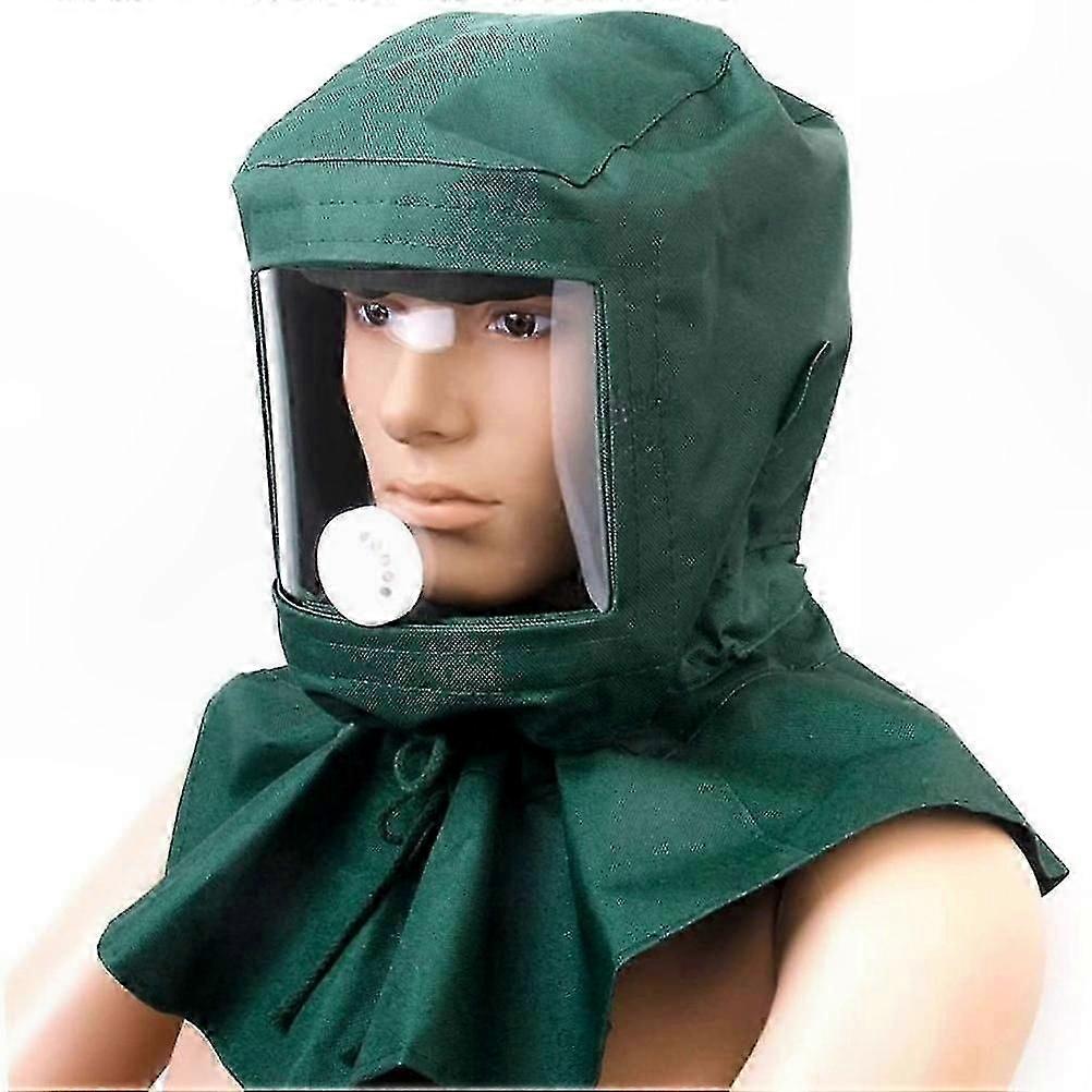 Protective Sandblasting Hood with Canvas Shawl for Dust-Free Painting and Sanding Operations