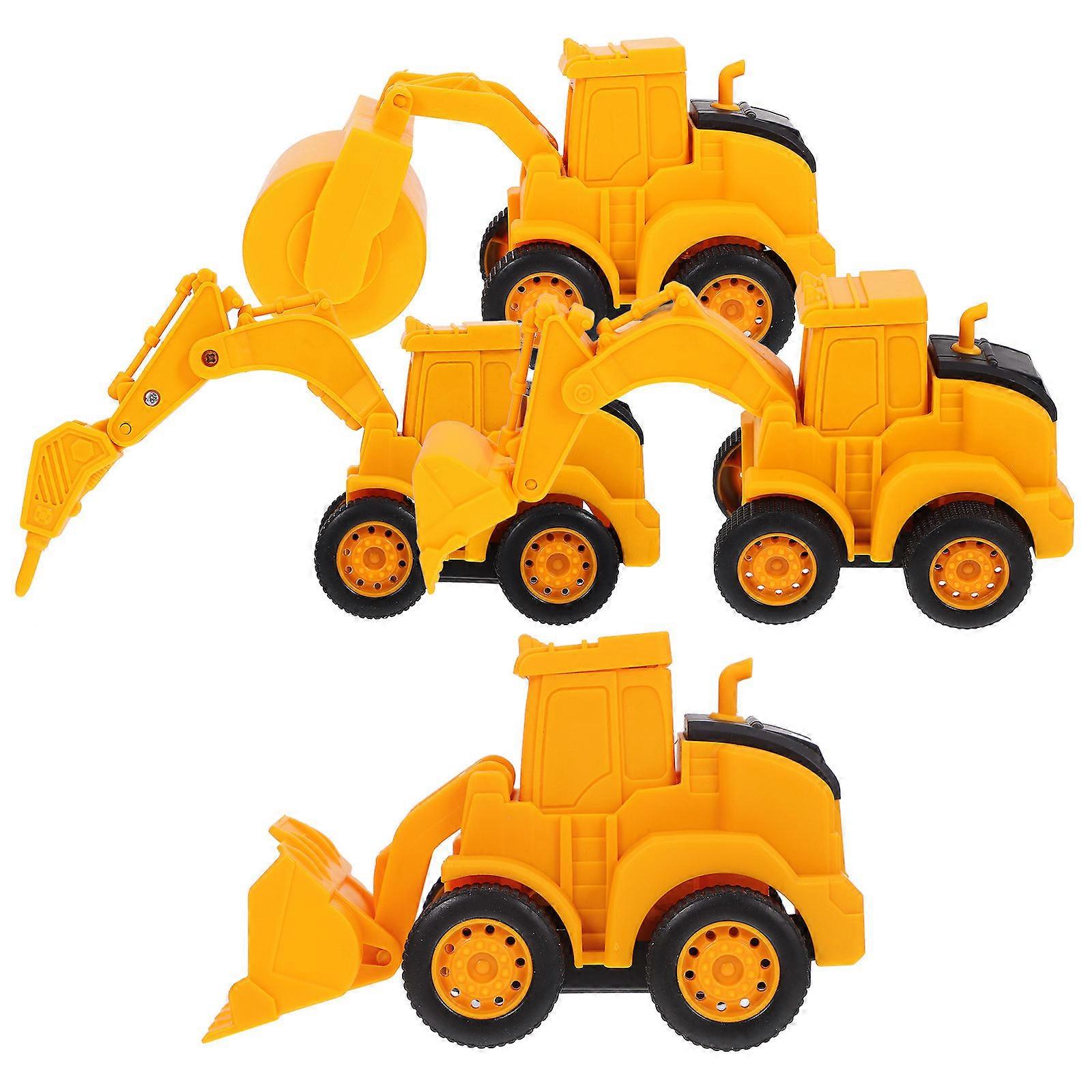 Excavator Model Simulation Truck Toy for Playing 4Pcs Kids Engineering Set