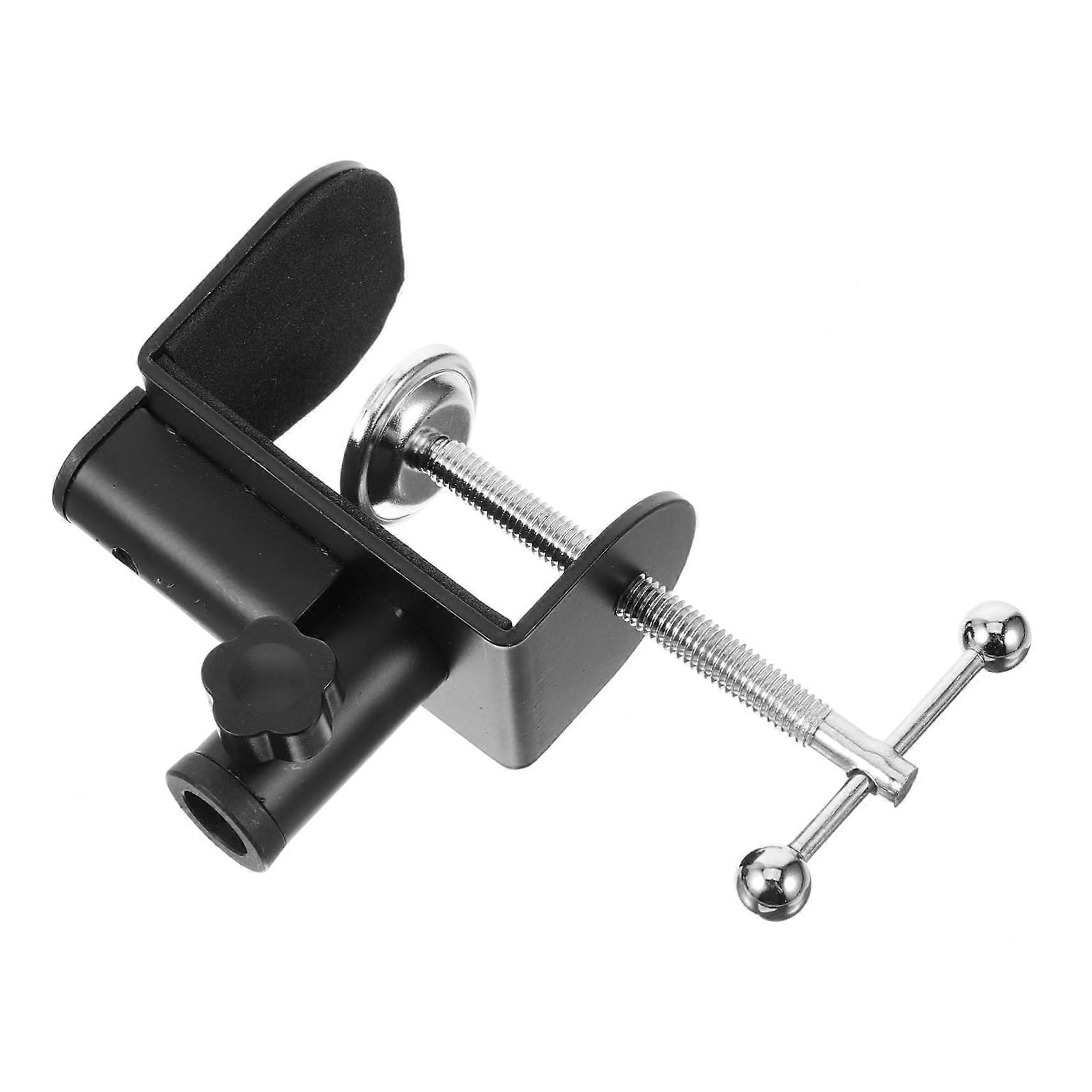 Desktop Mount Holder Mic Clamp Stand With Base For Live Streaming Video Recording Dual Tube Table Rod Easy Installation