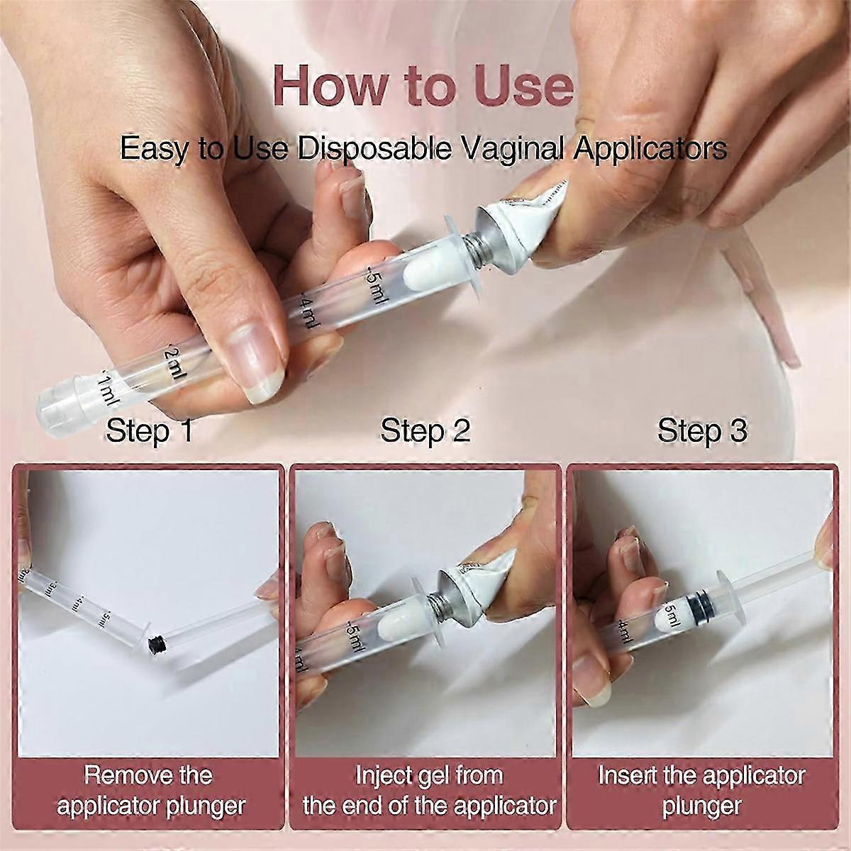 40-pack vaginal cream applicators, disposable, for suppository, lube.