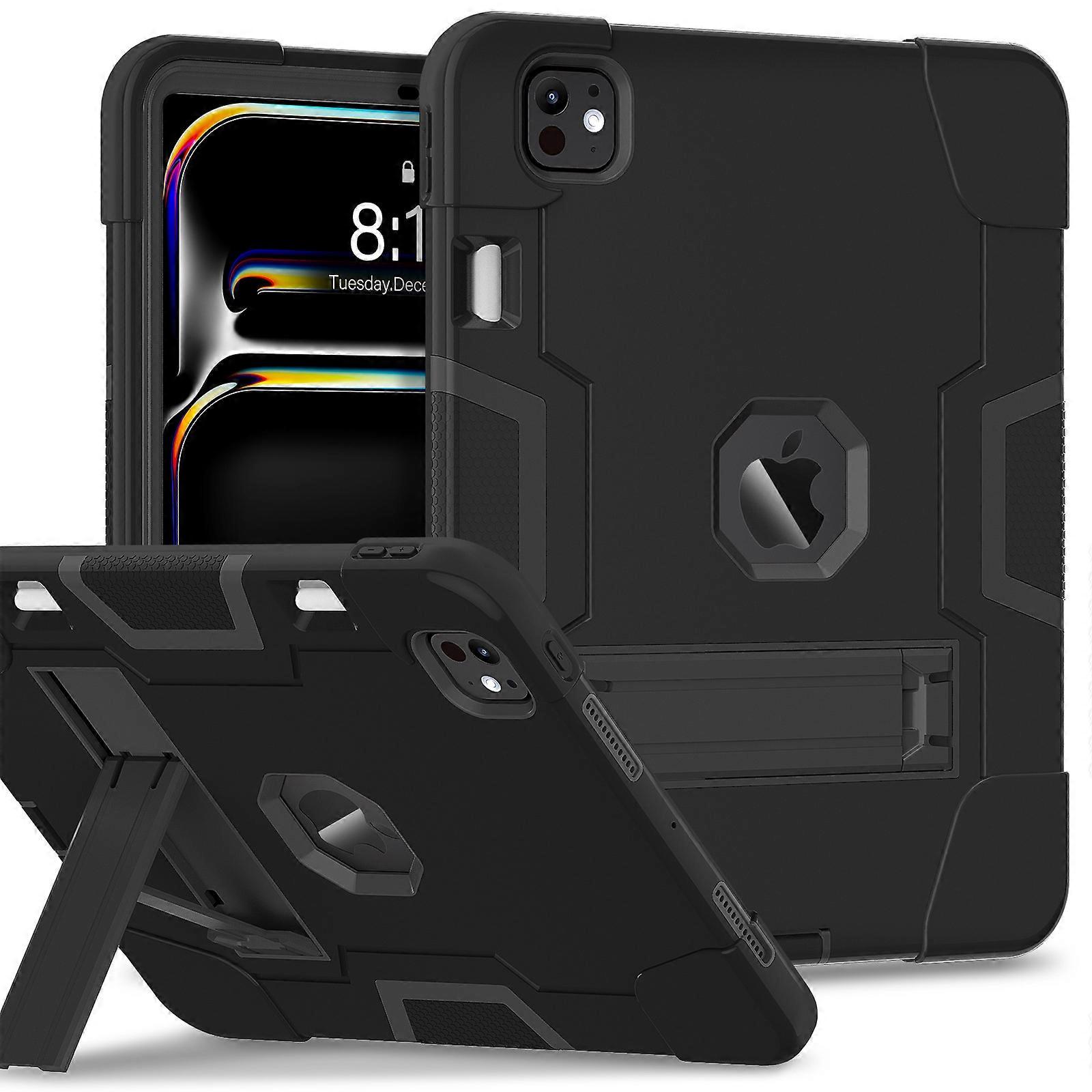 Contrast Color Silicone Acrylic PC Tablet Case with Holder