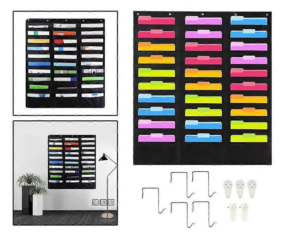 Office Wall Organizer With 30 Pockets And