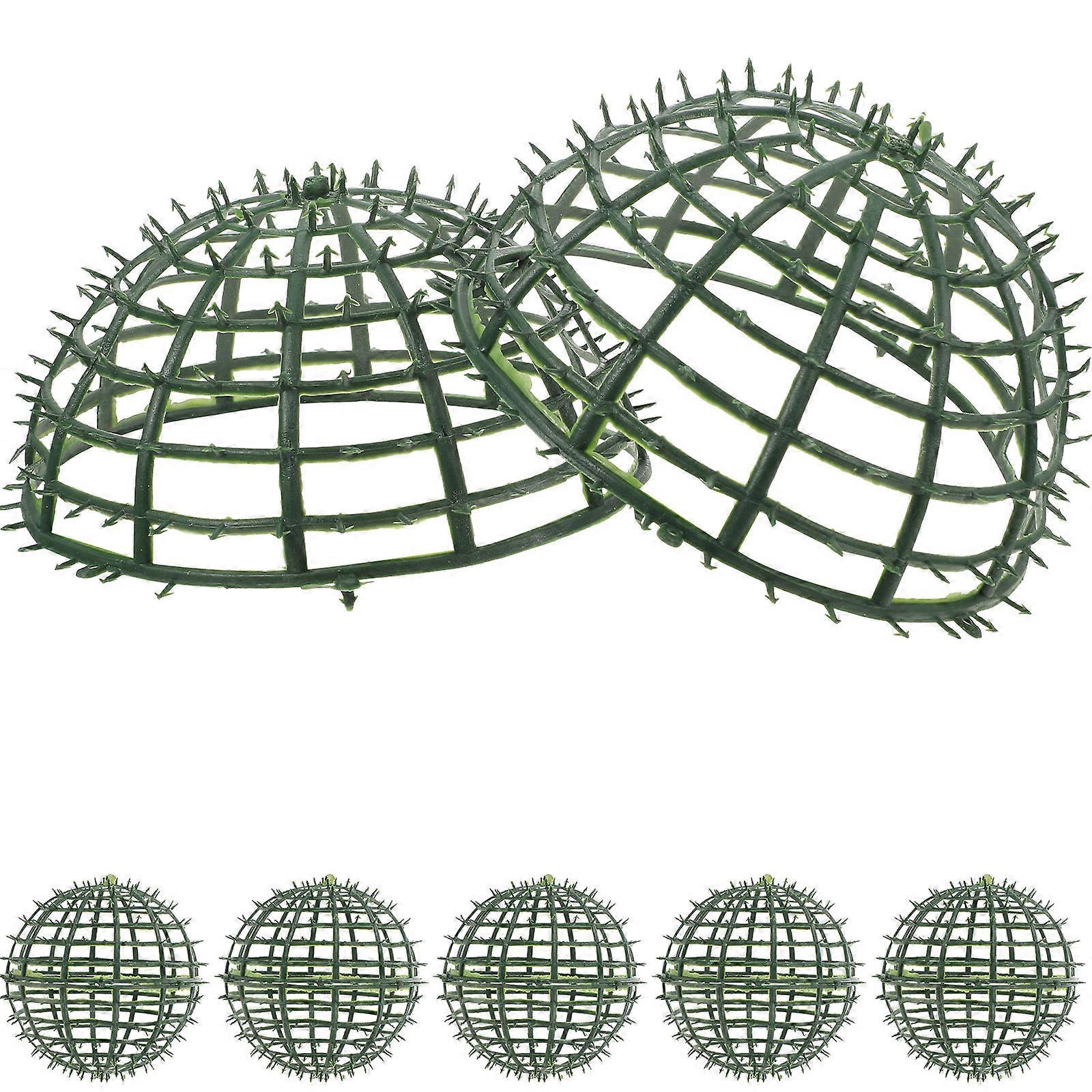 Faux Green Ball Frame Rack Artificial Plant Support for Storage 12Pcs