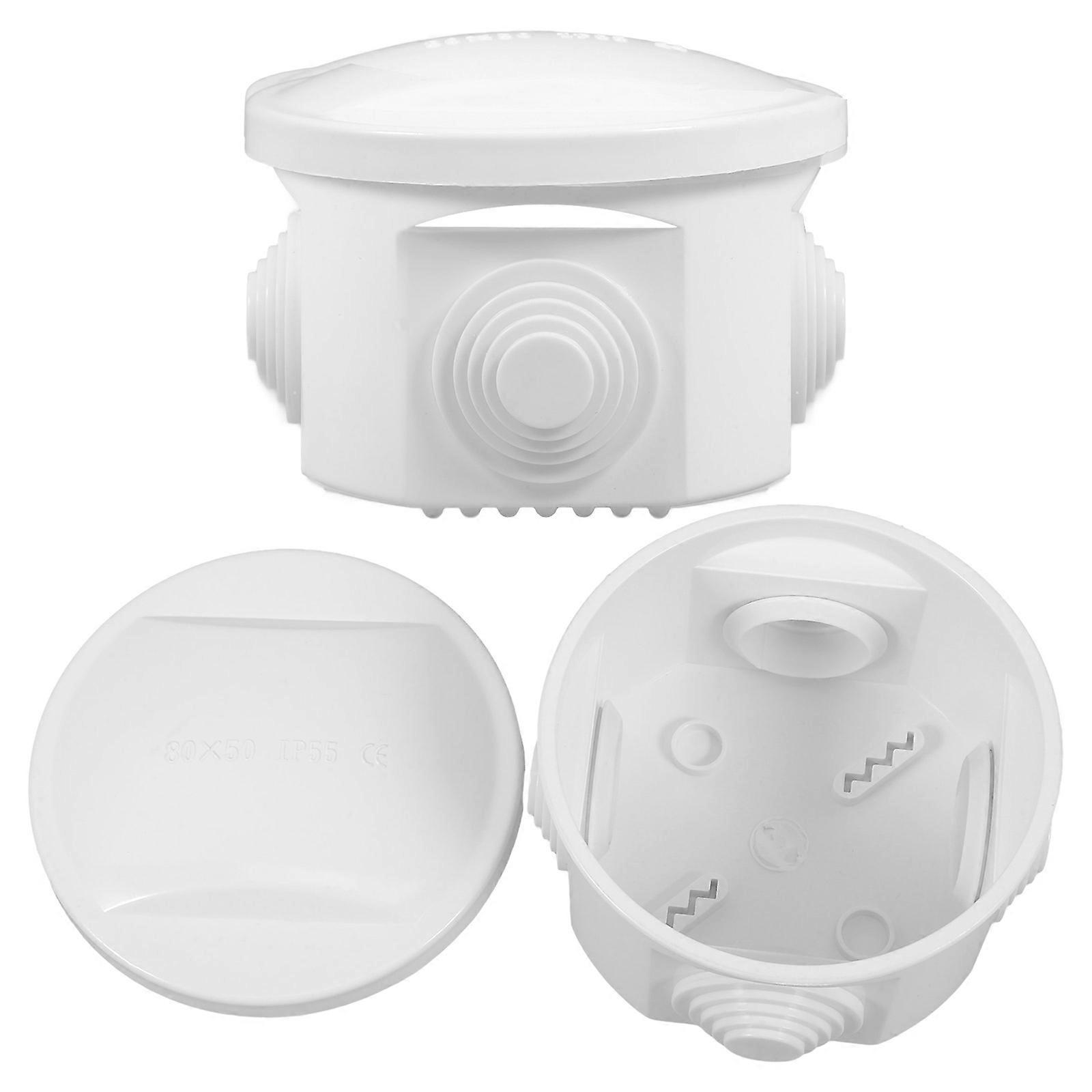 Electrical Outdoor Junction Box for Waterproof Protection 2Pcs ABS Plastic Box