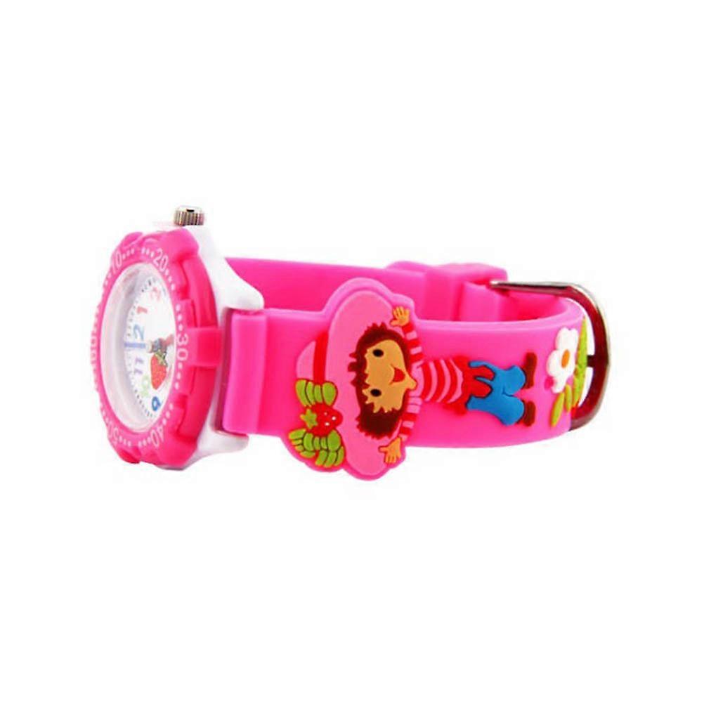 Creative Pink Cartoon Watch Designed For Children Waterproof 3D Shape 1Set