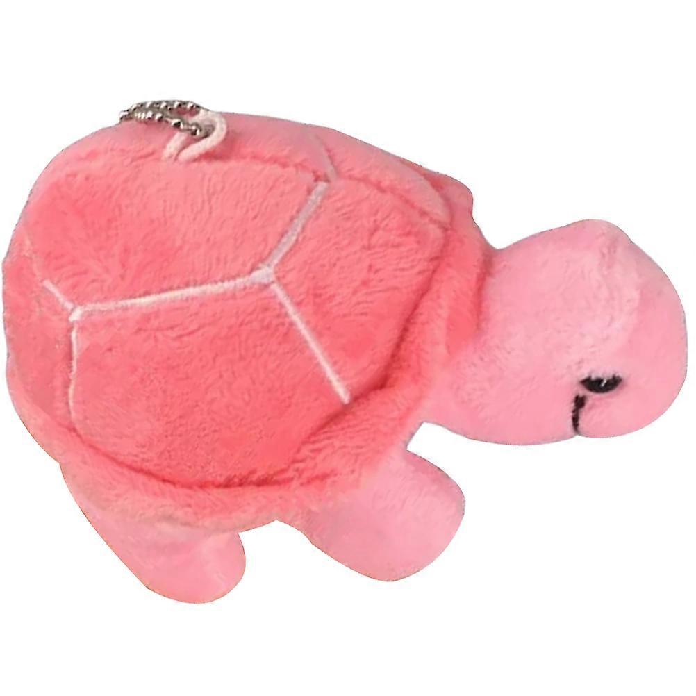 Pink Plush Turtle Pendant Keychain for Adornment Cute Stuffed Turtle