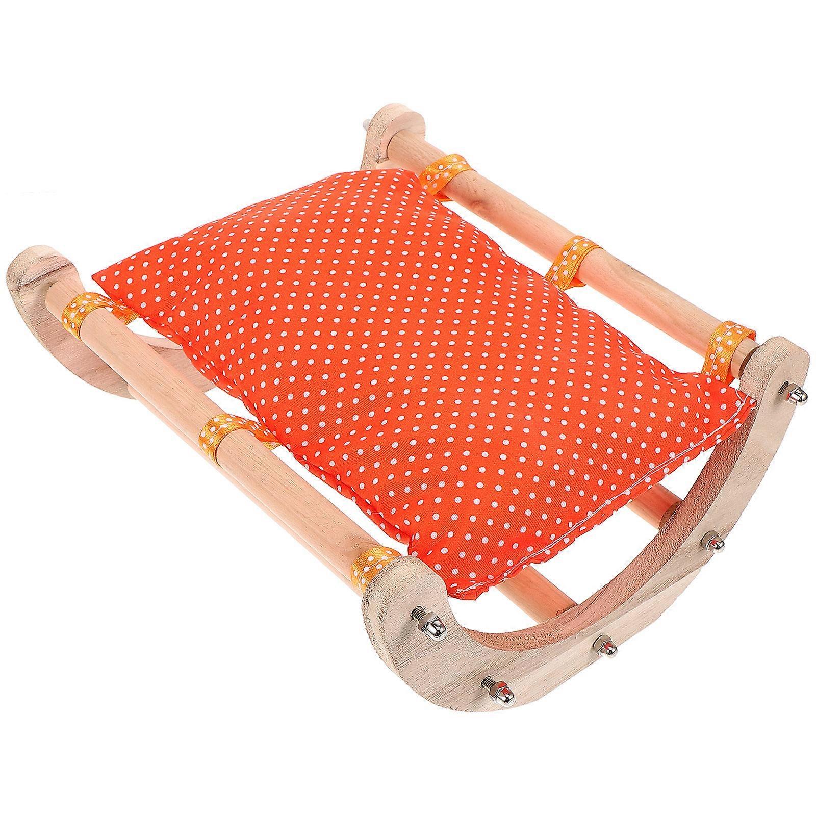 Orange Hamster Cradle Bed for Small Pets with Warm Pad 3Pcs Pack