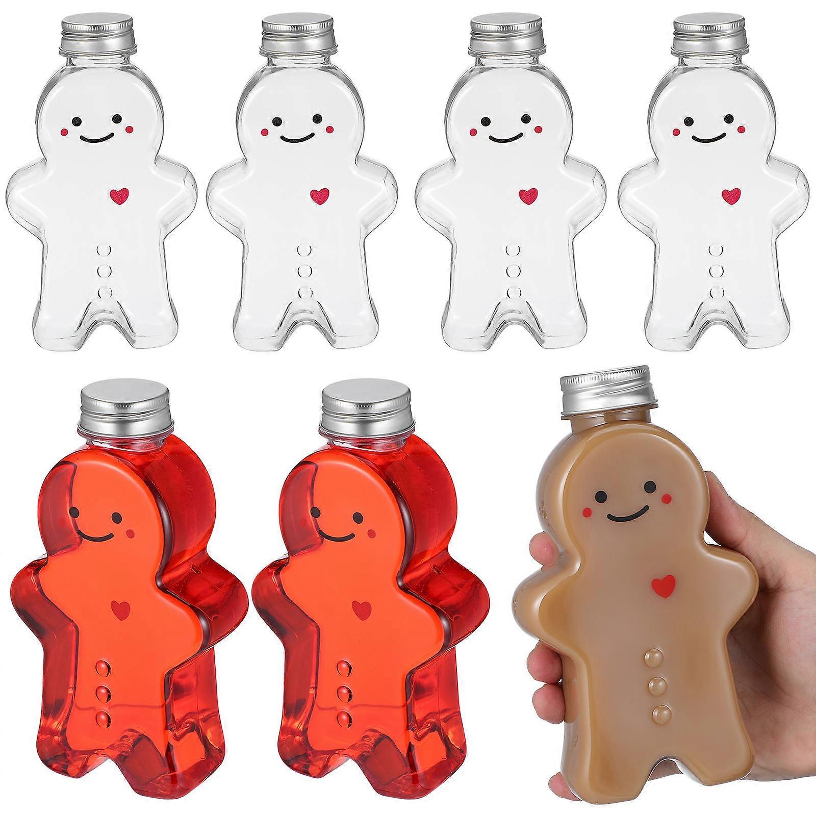 Christmas Drinks Bottle Pet Juice Bottle for Drinking Use 10Pcs