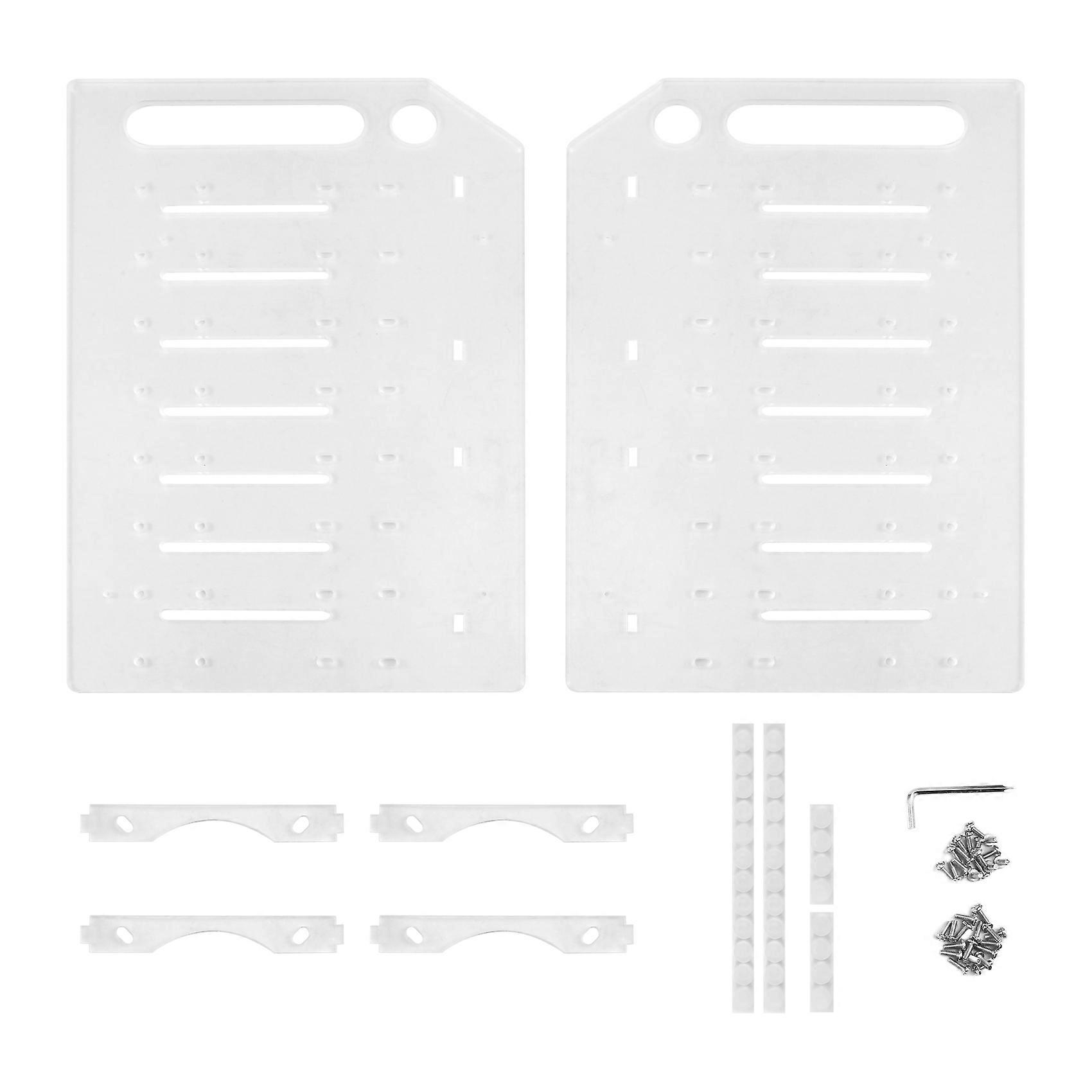 3.5 Inch Desktop Hard Disk Rack Transparent Acrylic Mechanical Hard Disk Cage External Hard Disk Storage Box 8 Layer