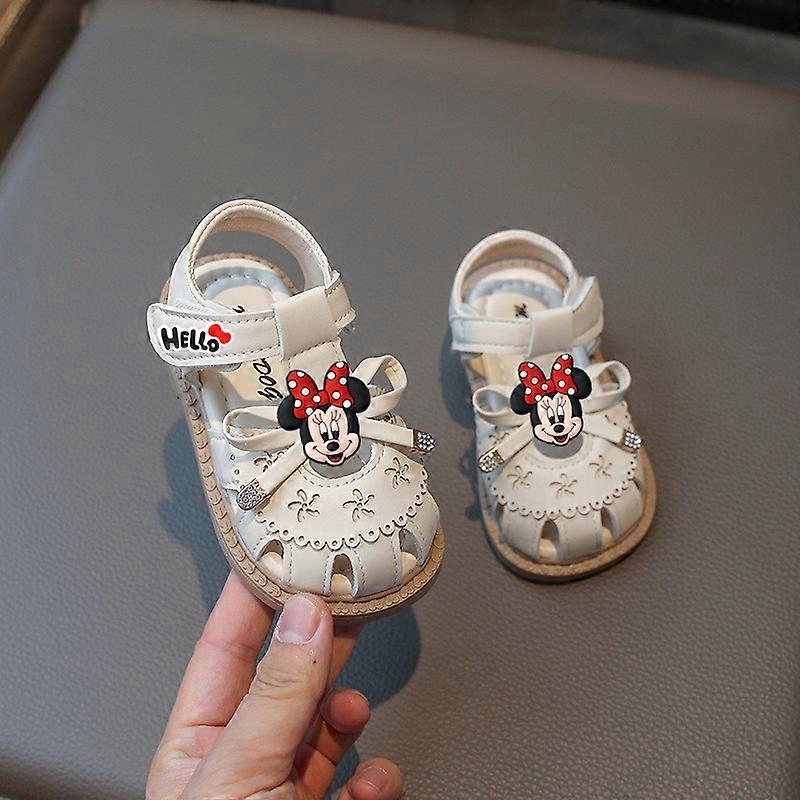 Disney children minnie Baby Cute Toddler Shoes Girls Sandals Cartoon Slippers Mickey Mouse Summer Beach Shoes