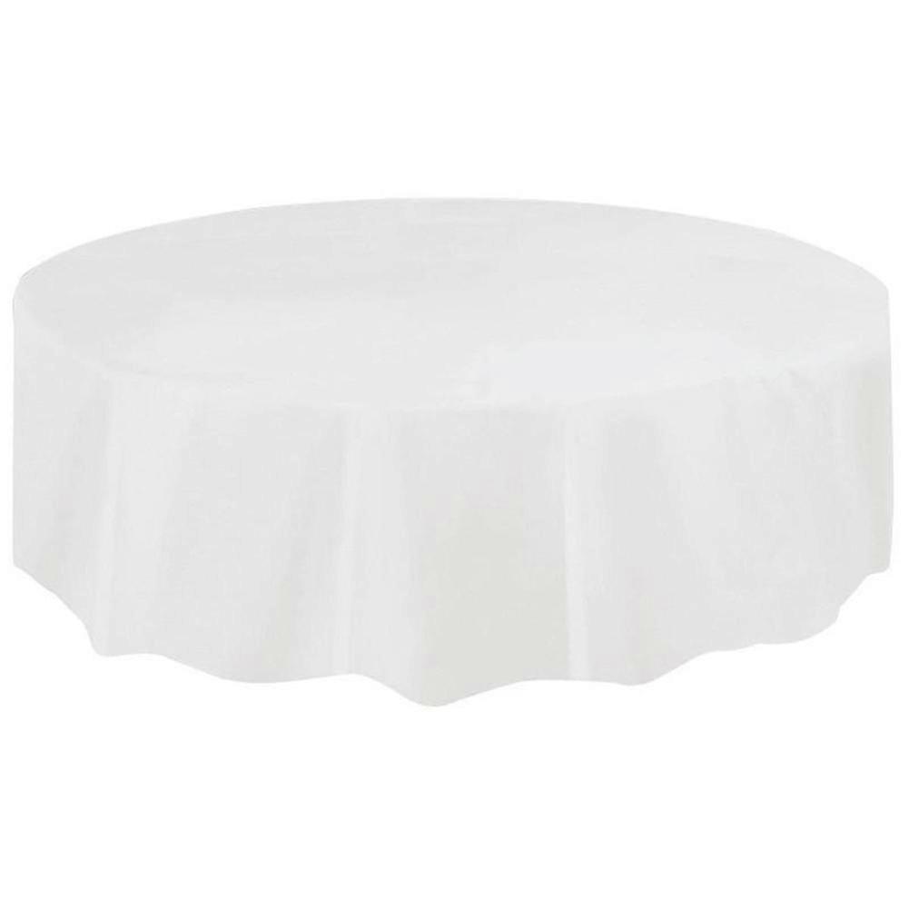 PEVA Disposable Waterproof Solid Color Party Round Tablecloth Table Covers