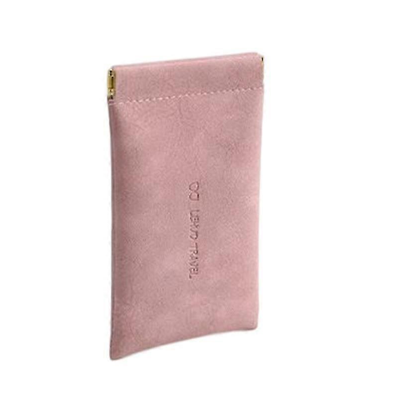 Storage Pouch Automatic Closing Large Capacity Built-in Fluff Storing Faux