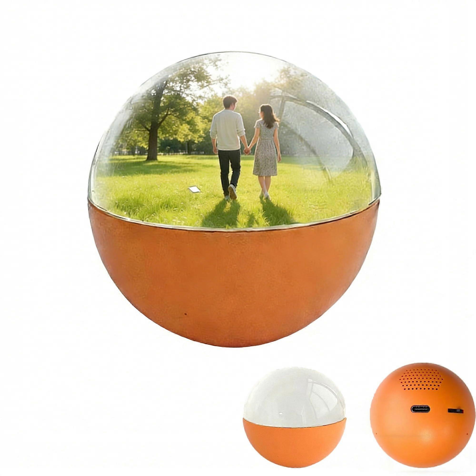 2.7 Inch Electronic Video Display Sphere with Long Battery Life, Wireless Playback, Orange
