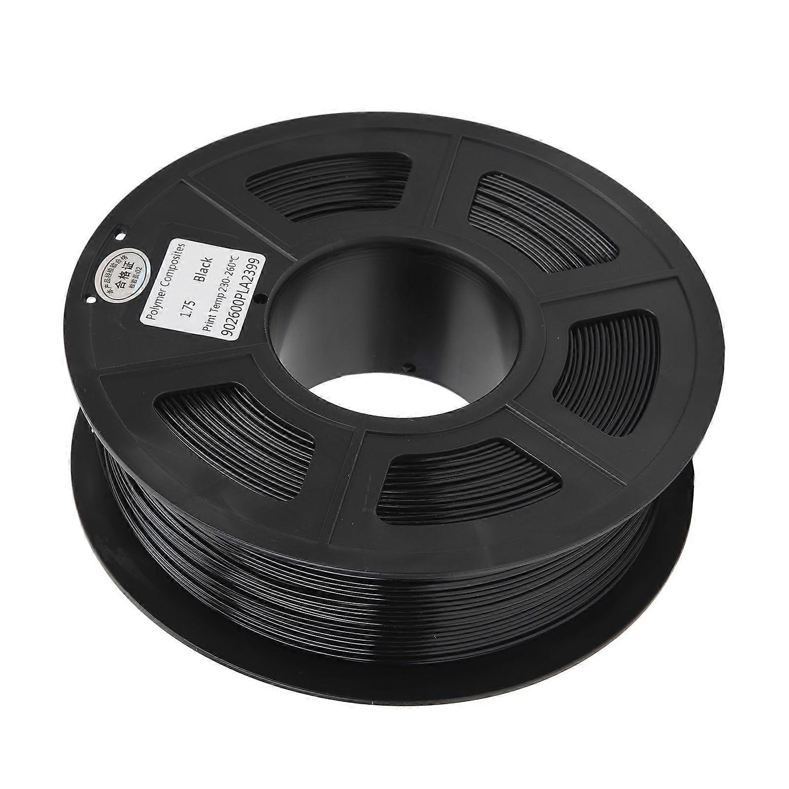 PLA 3D Printer Filament 1.75mm Black 1kg Spool for FDM Printing Smooth Stable Performance
