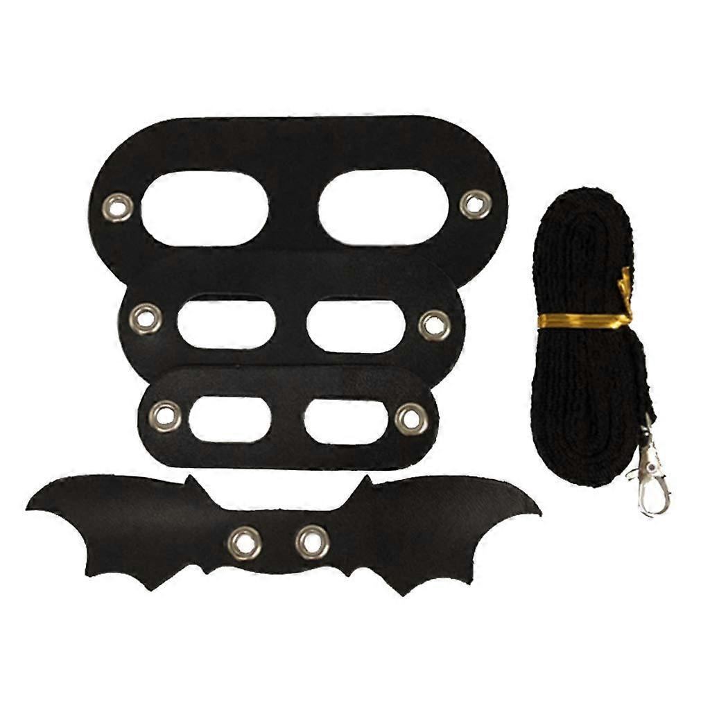 Adjustable Bearded Dragon Leash and Lizard Harness with Soft Leather for Outdoor Use, Black