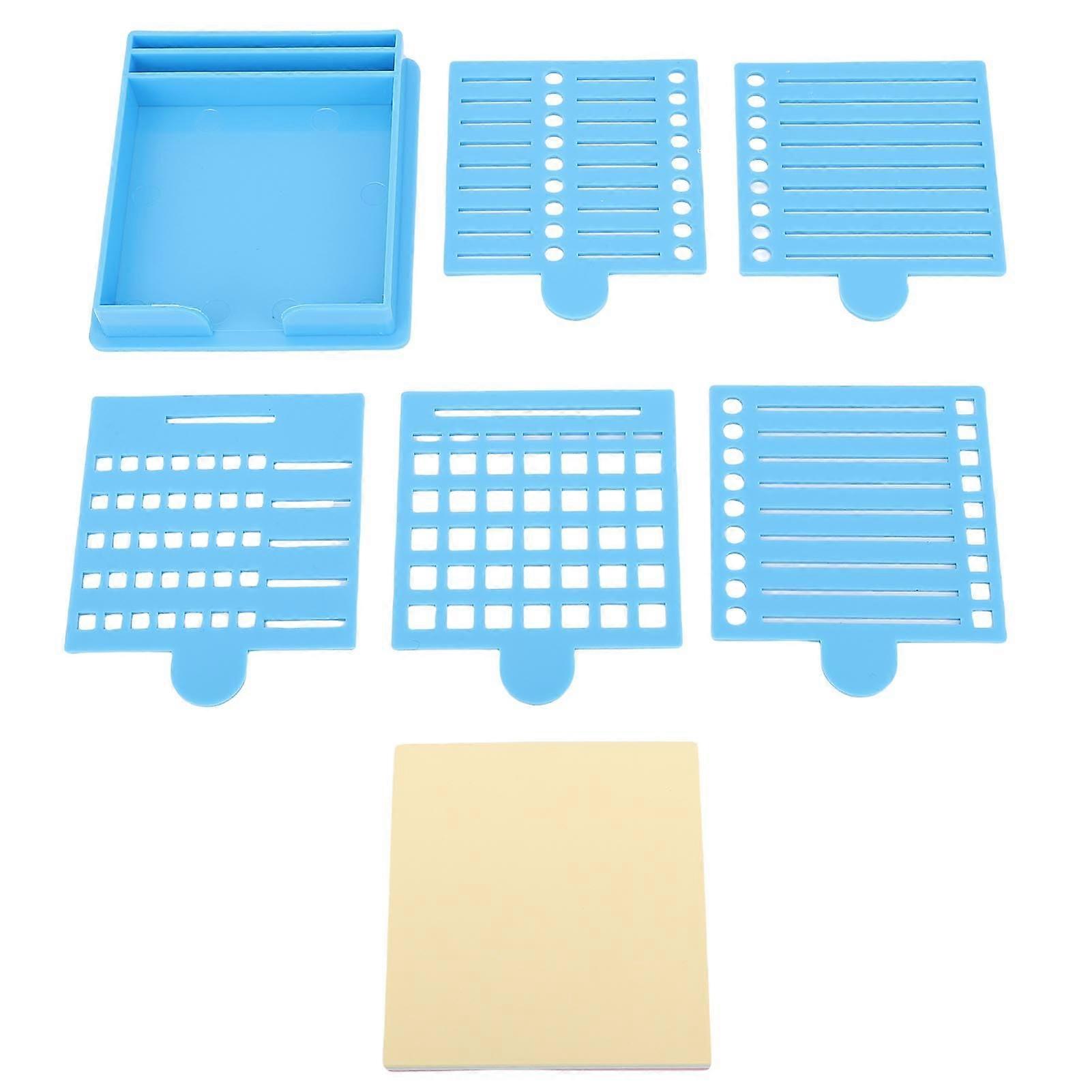 Sticky Note Dispenser with 5 Reusable Templates, ABS Storage Box for Effortless Note Organization Ref:5100