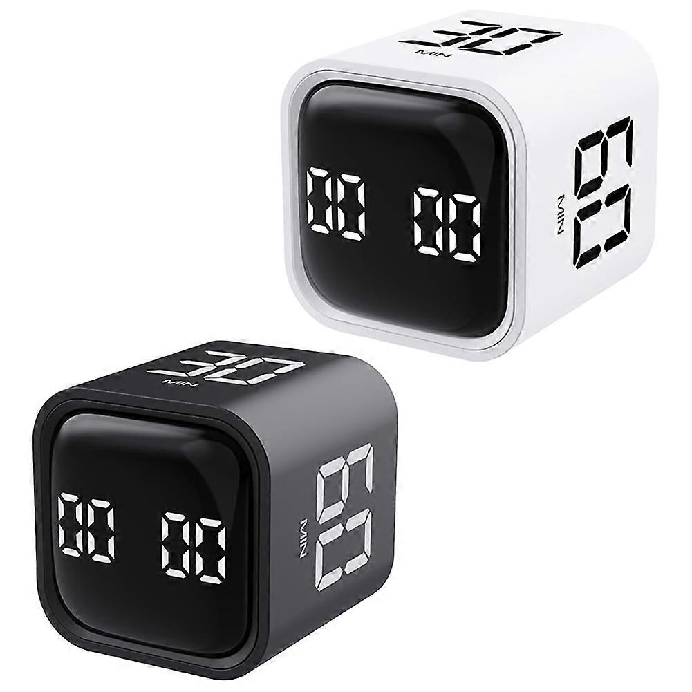 Timer Flip Gravity Sensor Cube Timer Countdown&Countup 5/10/30/60min&Custom Timing for Work Learning Kitchen Cooking