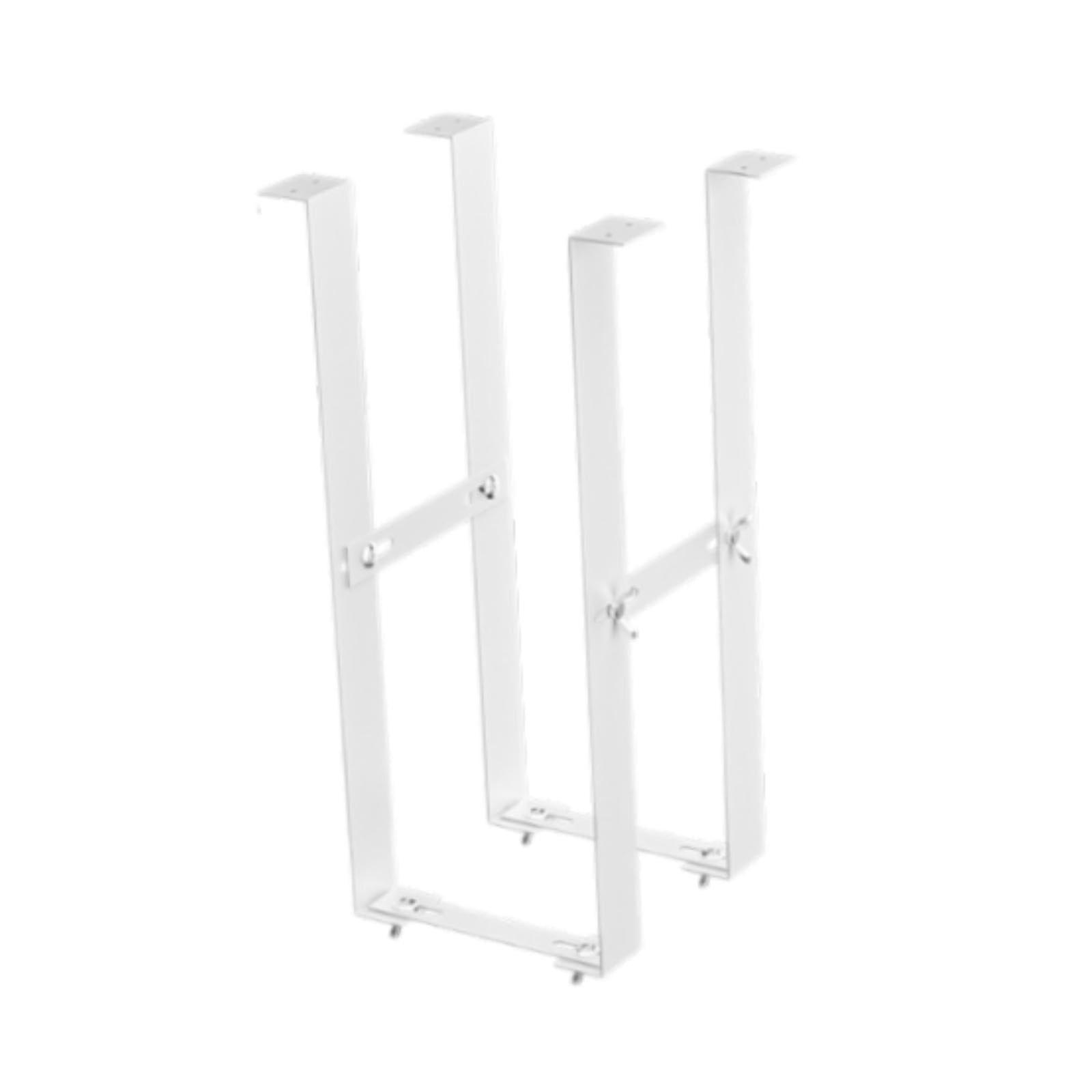 Under Desk PC Mount Adjustable Width Steel Computer Tower Holder SpaceSaving CPU Bracket White