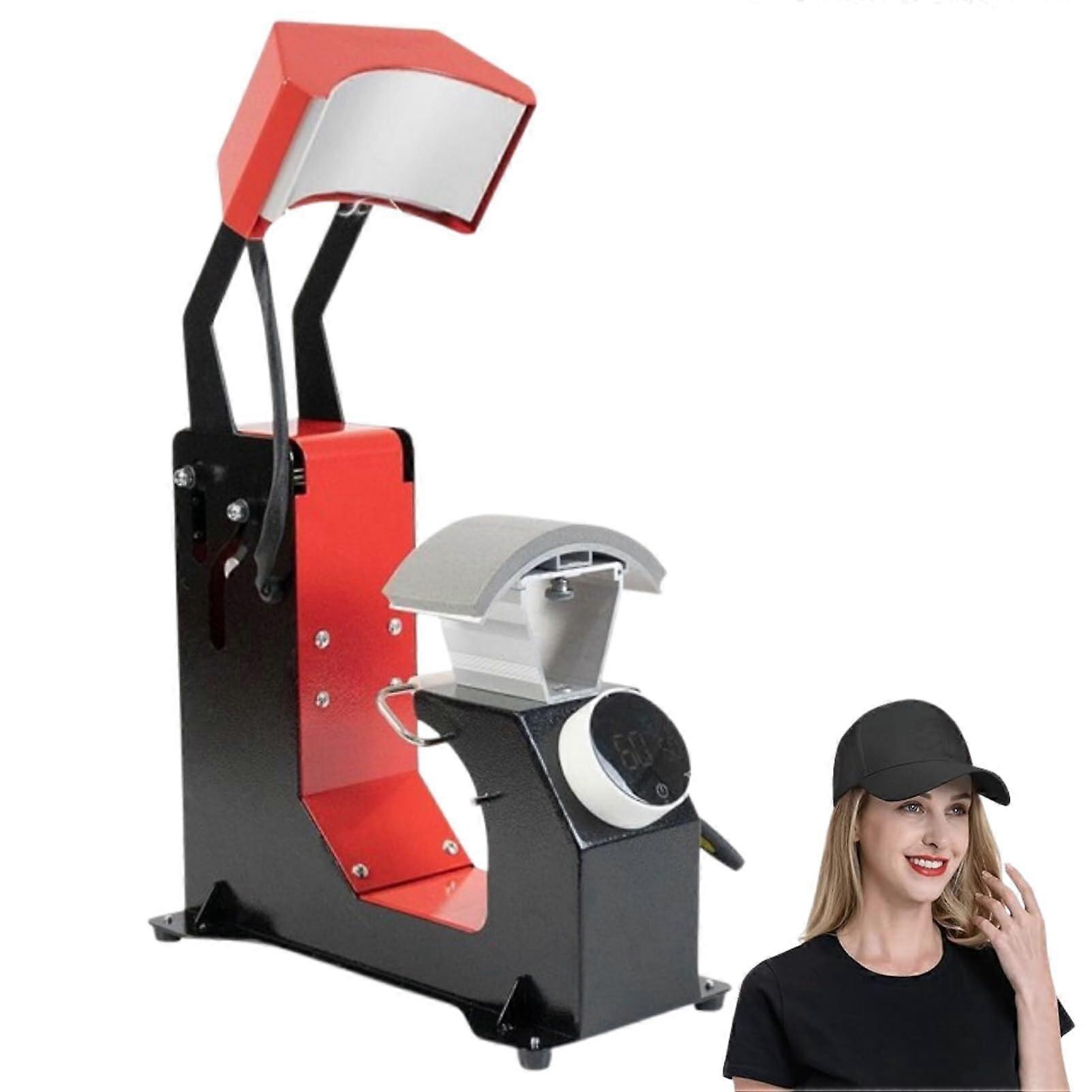 Automatic Hat Heat Press with 3 Replaceable Pads, 3in1 Digital Cap Press for Custom Designs