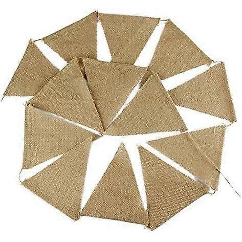 Triangular burlap banner for wedding decoration