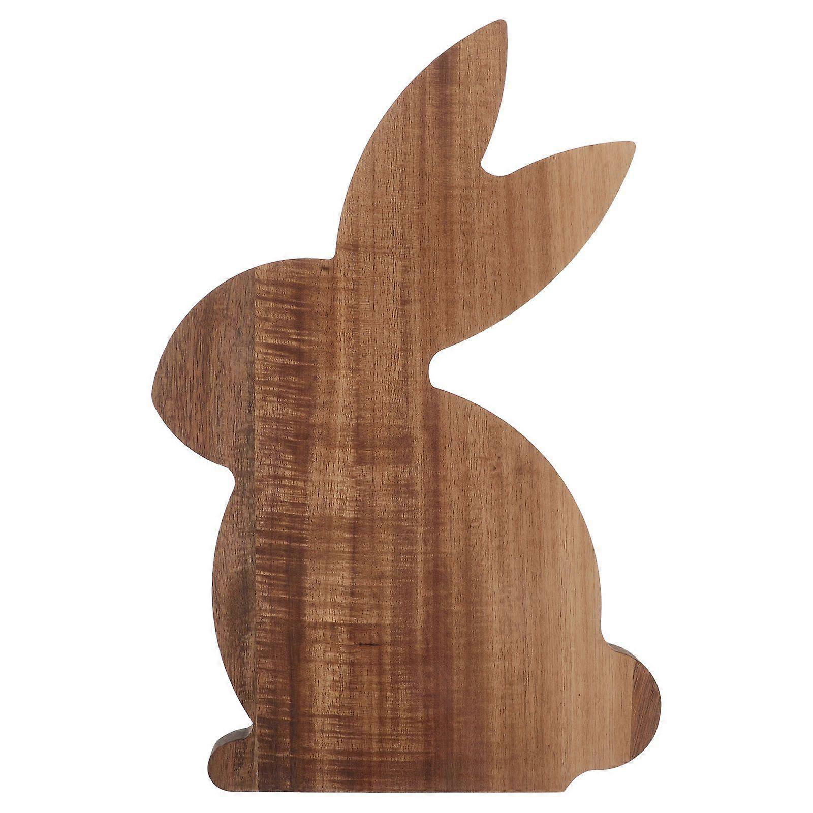 Wooden Cutting Board, Rabbit Shaped Bread Cheese Serving Platter, Easter Serving Tray For Kitchen, Bread, Sushi, Fruit, Appetizers