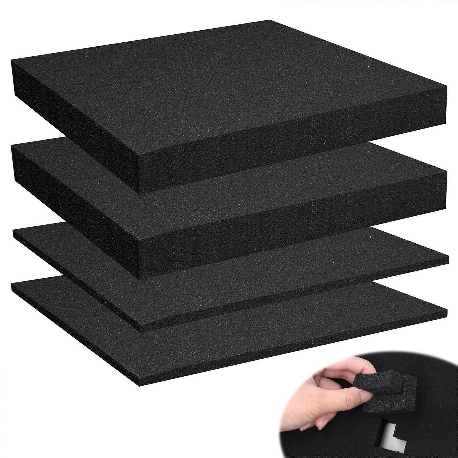 4pcs Shockproof PreCut Foam Inserts for Tool Boxes and Equipment Protection, 40x30cm