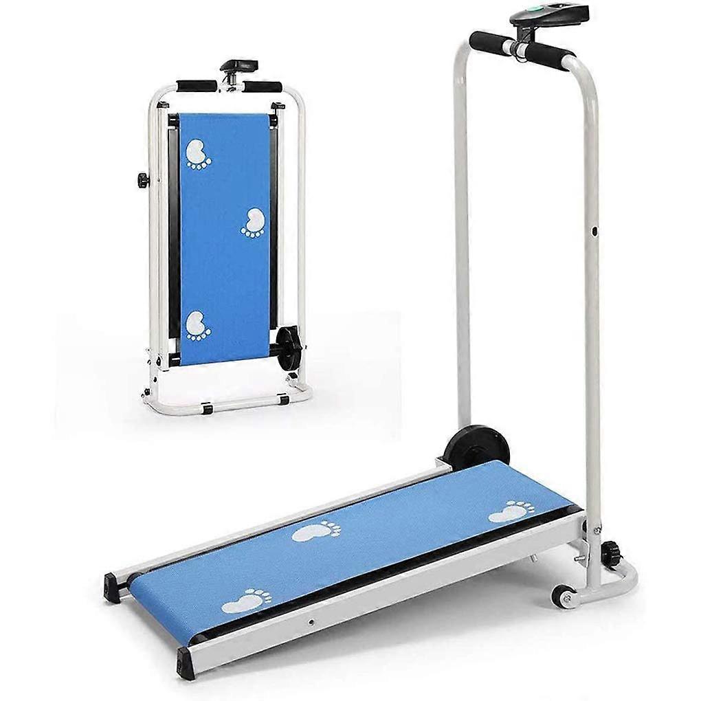 Mini Folding Treadmill with Manual Operation, Compact Design for Home Gym and Office Walking