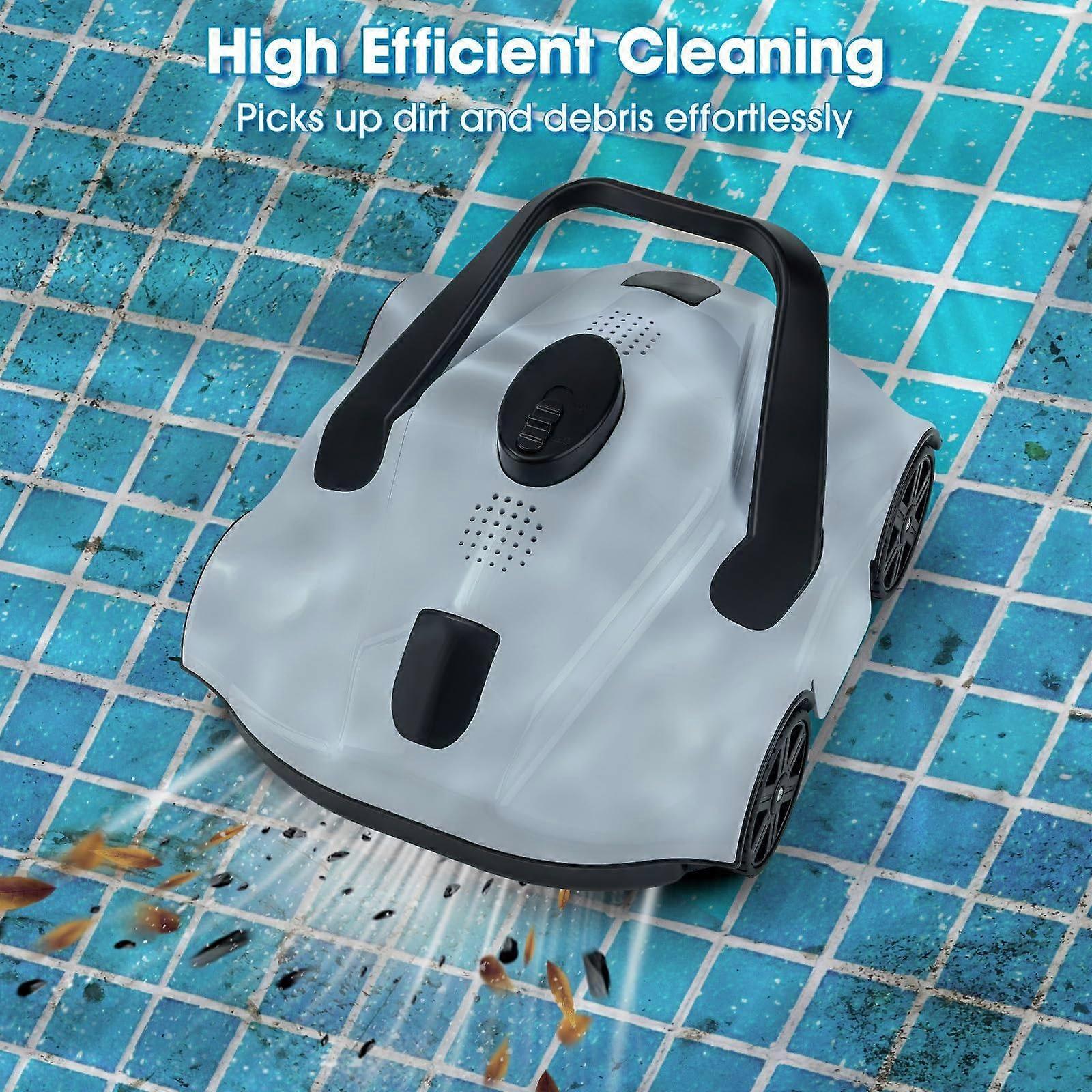 Robotic Pool Cleaner with Smart Mapping, Powerful Suction, App Control for InGround Pools, White