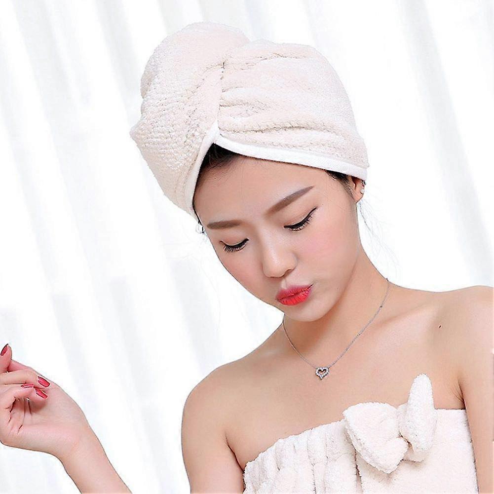 3Pcs Microfiber Hair Towel Wrap  Quick Drying, Super Absorbent Turban with Secure Elastic
