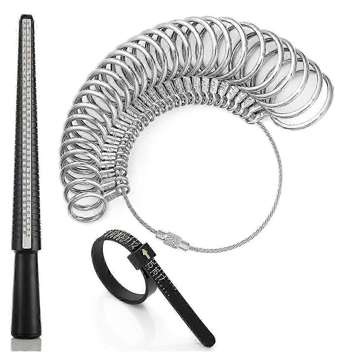 Ring Sizer Measuring Tool Kit, Plastic Ring Mandrel