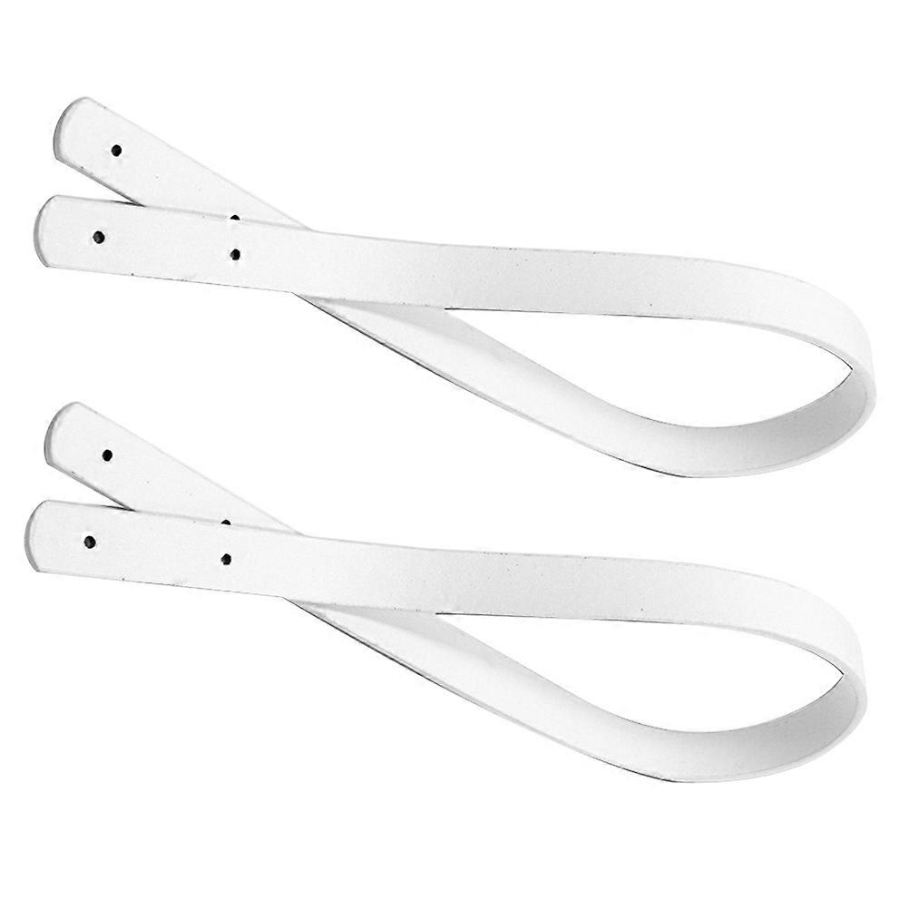 Classic White PU Strap for Tote Bag Use 2Pcs Set