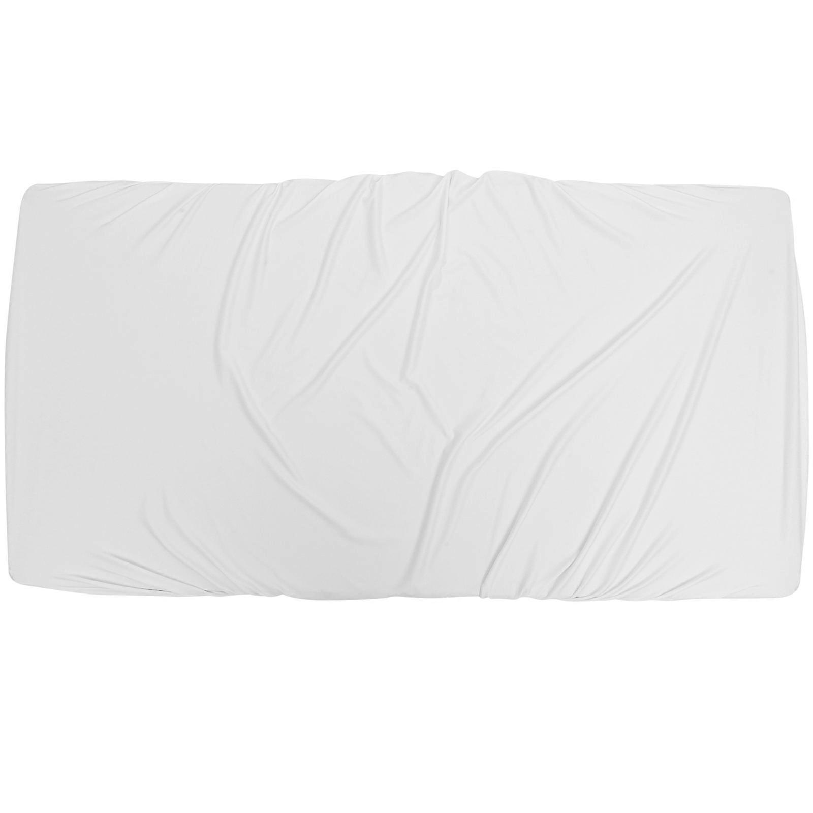 Decorative Tablecloth White Stretch Tablecloth for Dining Table 4Pcs Cloth