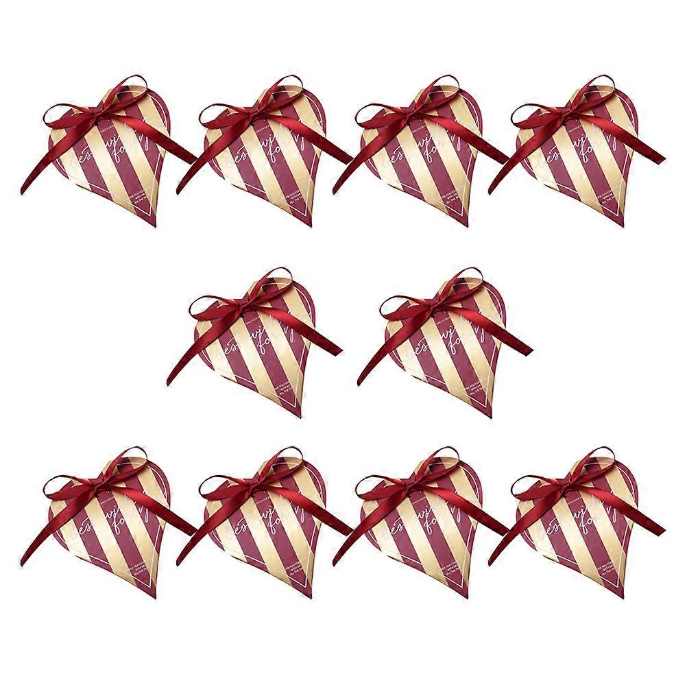 Heart Shaped Candy Boxes for Storage Use 10Pcs Creative Wedding Paper Boxes