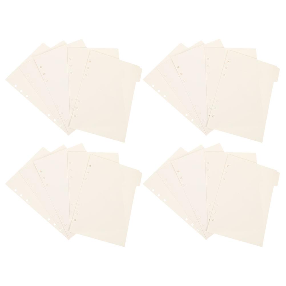 Paper Binder Tabs Notebook Dividers for Document Separation 20Pcs