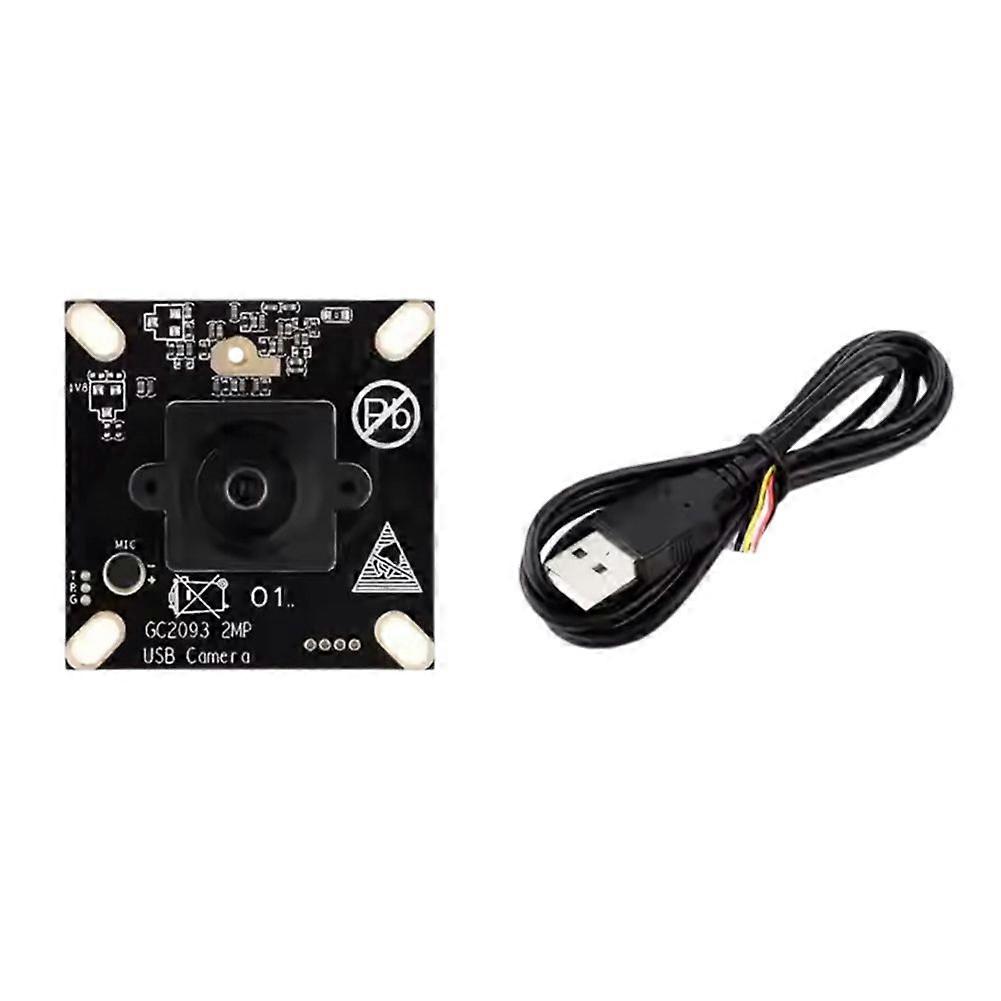 2MP USB Camera Module GC2093 Photosensitive Chip M12 Camera Module Wide Dynamic Backlight Fixed Focus Microphone