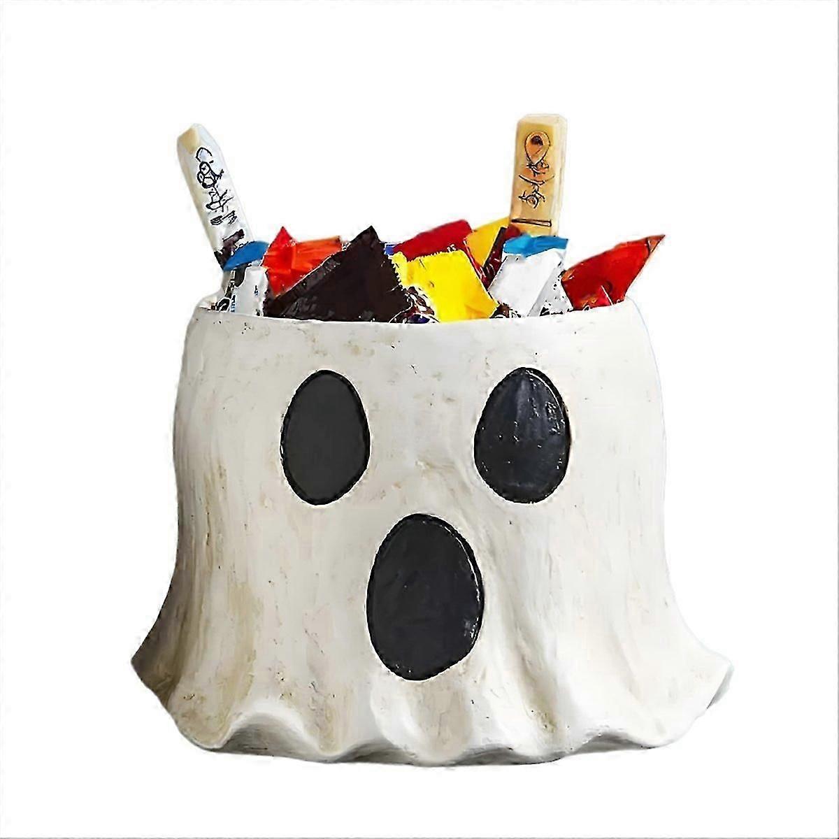 Ghost Bucket Decor, Ghost Planter Pot, Ghost Bucket Vase