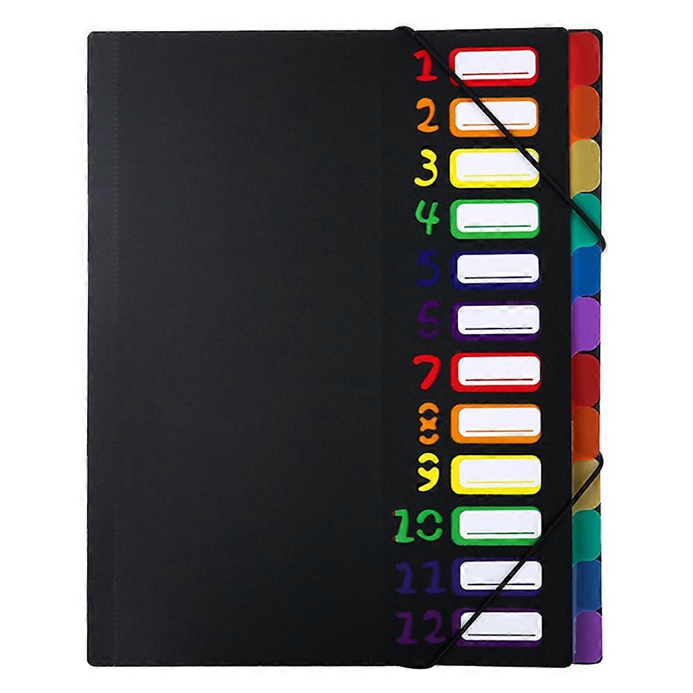 Plastic Document Folder A4 Size Folder Bag Receipt Holder Multi-layer File Folder