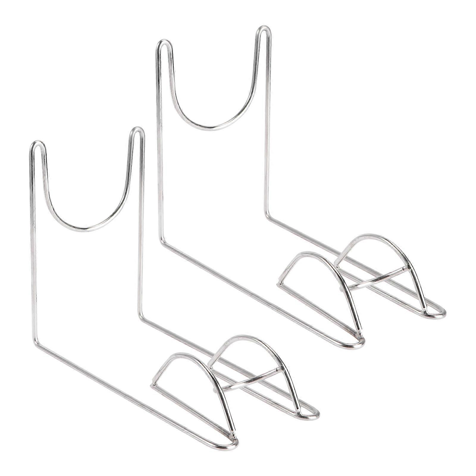 Silver Stainless Boot Rack Boot Displaying Stand for Shoe Storage 1Pair