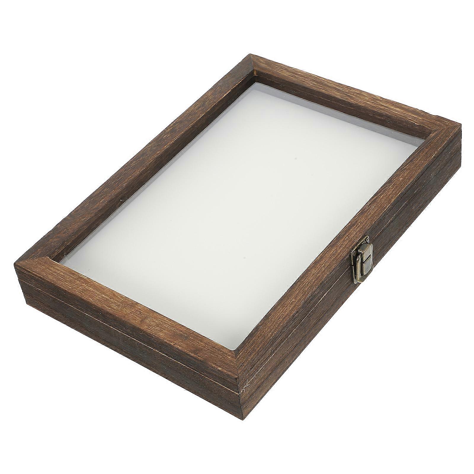 Insect Specimen Box Wooden Display Case for 4Sets Collection