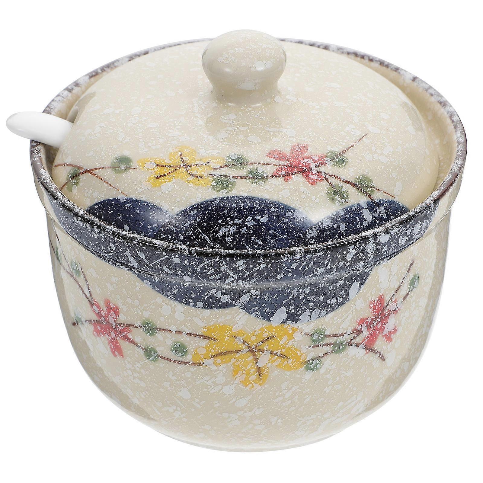 Assorted Color Ceramic Sauce Jar for Practical Storage 1Set
