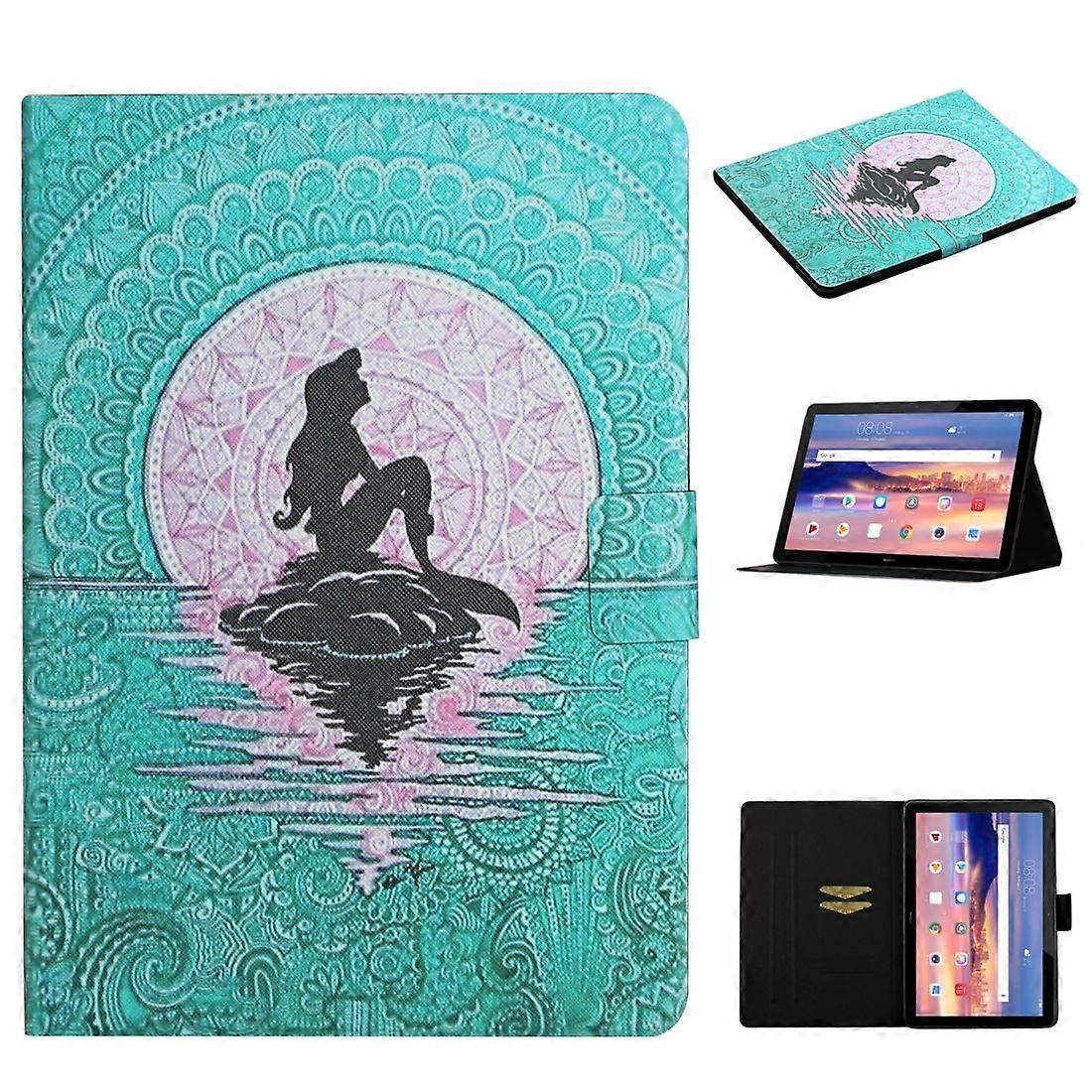 For Huawei MediaPad T5 Leather Case blue