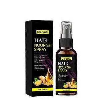 Voedende leave-in haarspray met gemberextract, anti-frizz, glad, glanzend en pluizig, voor droog en beschadigd haar. 60 ml