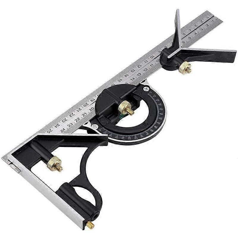Carpentry Square, Right Angle Ruler, Combination Right Angle Ruler Engineer Measuring Tool (300MM)
