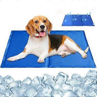 Pet Cooling Mat - Foldable Ice Pad for Dogs & Cats, Self-Cooling, Portable, Durable, Blue, 30x40cm