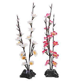 2 pcs mesa de casamento decor aquário tanque plantas artificial flor placa decor plantas aquáticas aquário