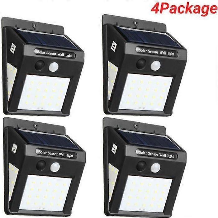 TEMPSA - 30 LED udendørs solcellevæglampe - Bevægelsessensor - IP65