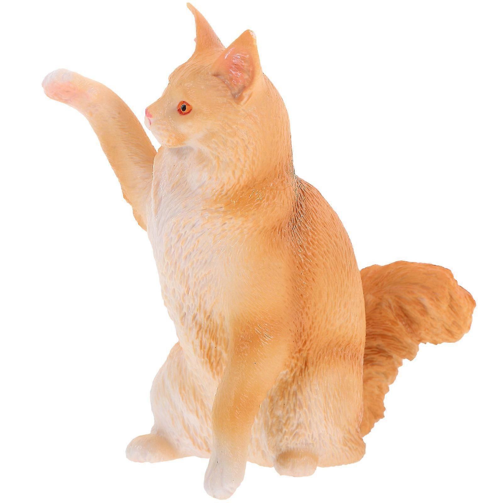 Plastic Cat Toy Simulation Cat Model for Home Decor