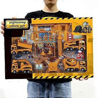 14pcs Kids Construction Vehicles Playset