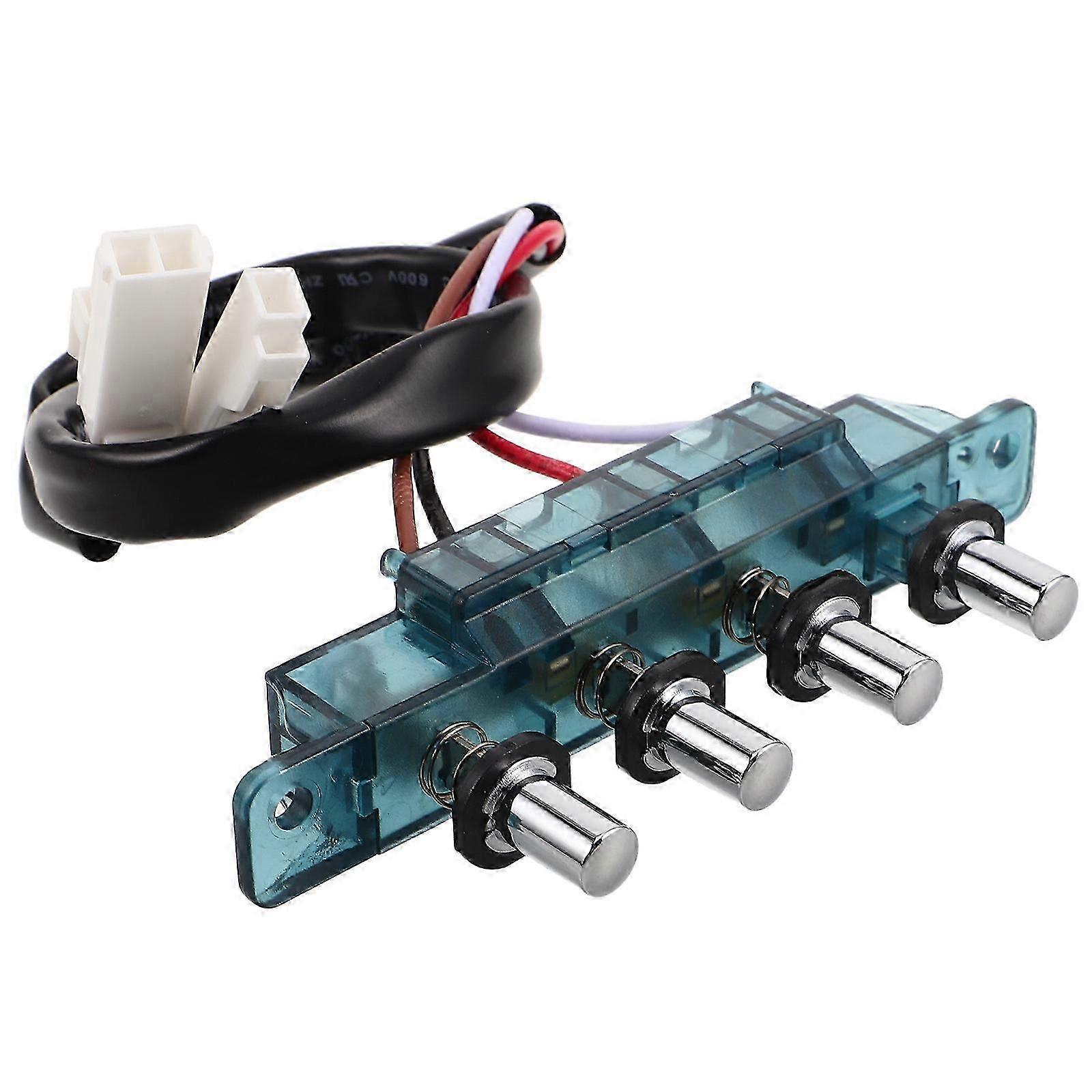 Range Hood Replacement Pushbutton Switch Control Board, 5-Button Alloy Panel for Household Range Hoods, Easy Installation