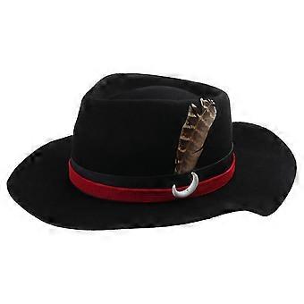 Fedoras Cowboy Hat Black Wide Brimmed Dress Up Cowboy Hat Surprise Gift for Boyfriend Father Uncle Casual Hat